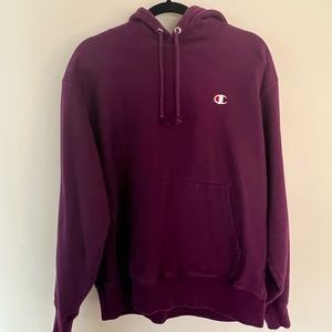 Champion Mens Purple Reverse Weave Sweatshirt